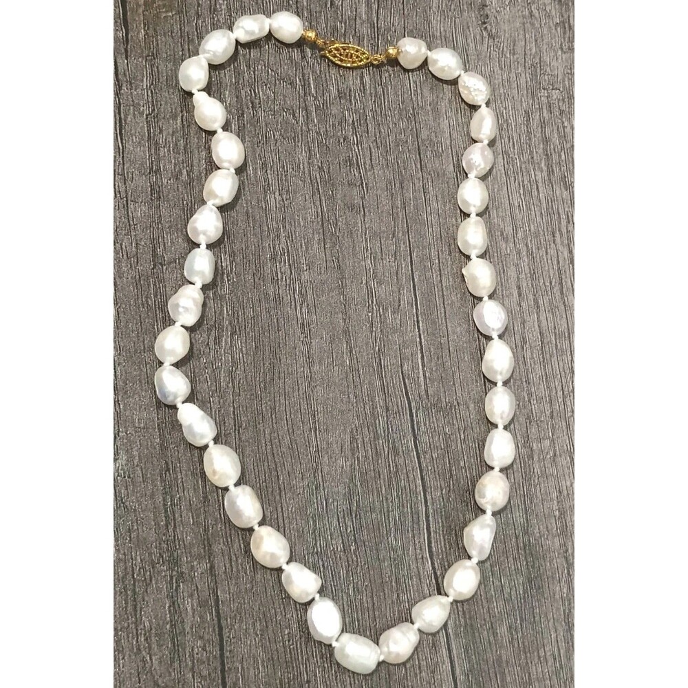 Freshwater Baroque Pearl Gold Plated Vintage Necklace